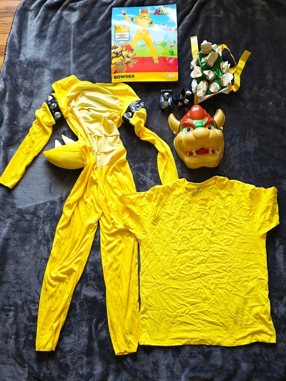 Universal Super Mario Bros. Bowser Deluxe Halloween Costume Complete outfit sz L - Picture 4 of 6